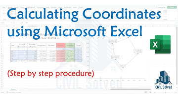 Calculating Coordinates in a Traverse using Microsoft Excel