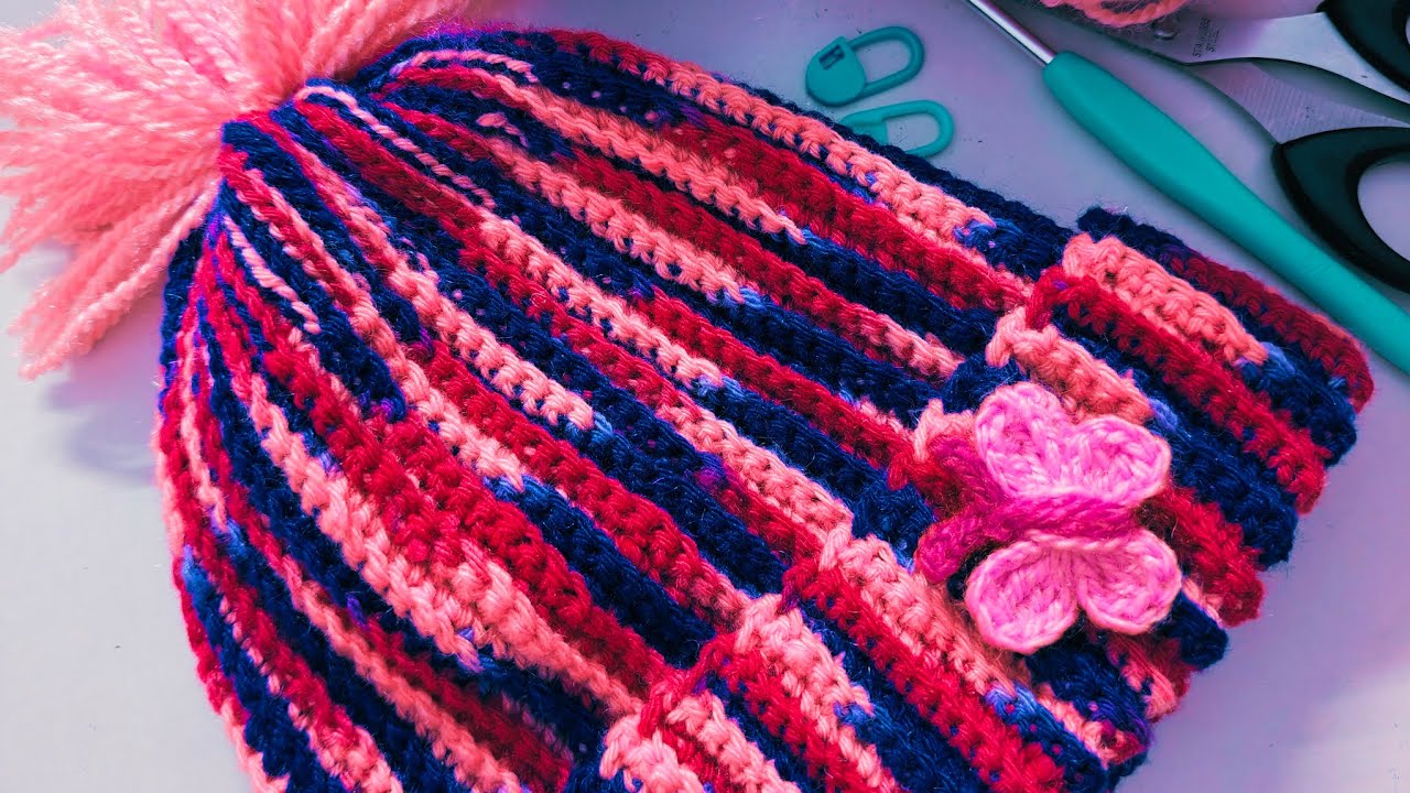 Crochet Easy Hat For Beginners, Tutorial On Hat Step By step ,Easy ...
