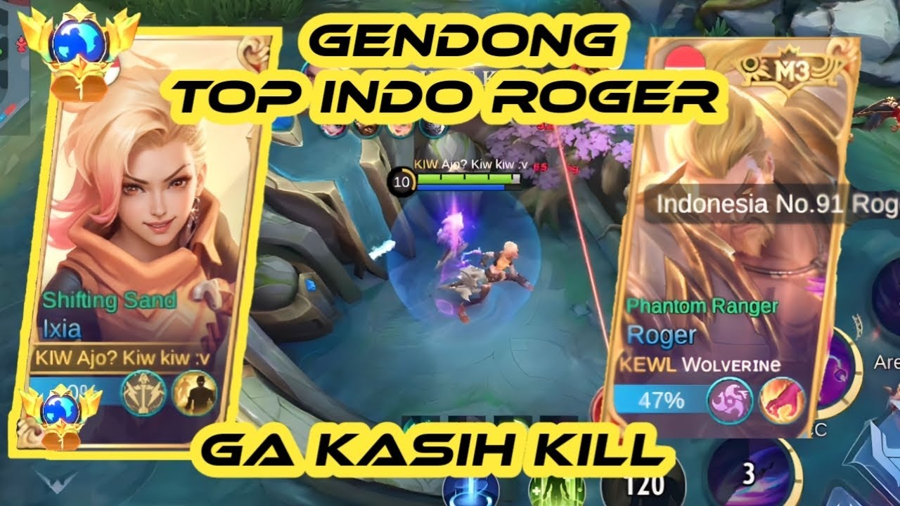 TUTORIAL IXIA GENDONG TOP INDONESIA ROGER Mobile legend bang bang