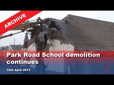 IoM TV archive: Park Road School demolition continues: 10.4.2013