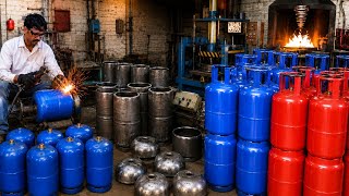 Massive Gas Cylinder Manufacturing Process From Steel to Finished LPG Cylinder