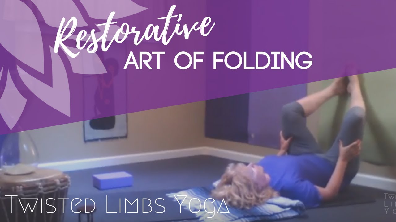 One hour Restorative Yoga & the Art Of Folding with 1 Blanket YouTube