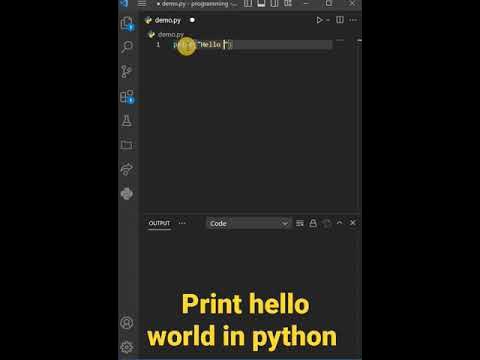 Print hello world in python || Print hello world in python in vs code ...