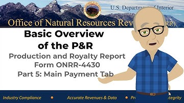 Form ONRR-4430 Part 5 - Main Payment Tab