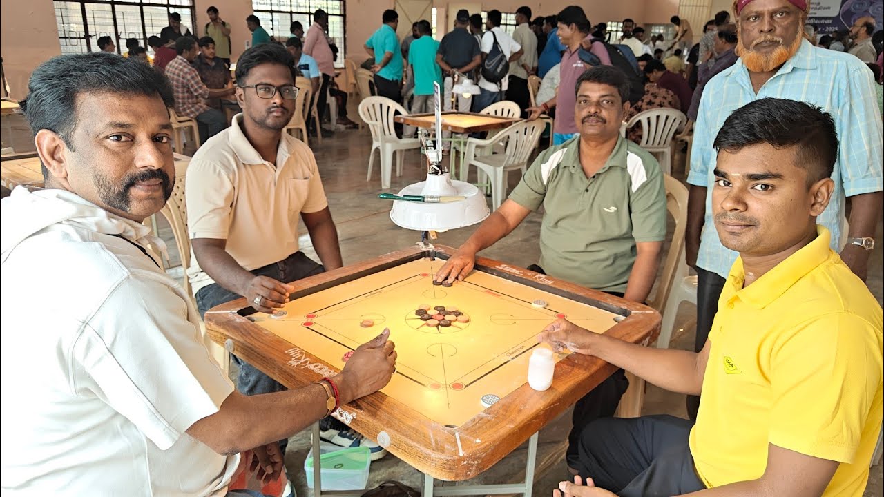 CARROM DOUBLES R-2| RADHAKRISHNAN & RAJAN DEEKARAM (CHENNAI) VS AGARSAN & PRADEEP (COIMBATORE) 