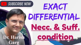 Necessary and Sufficient Conditions of Exact Differential Equation