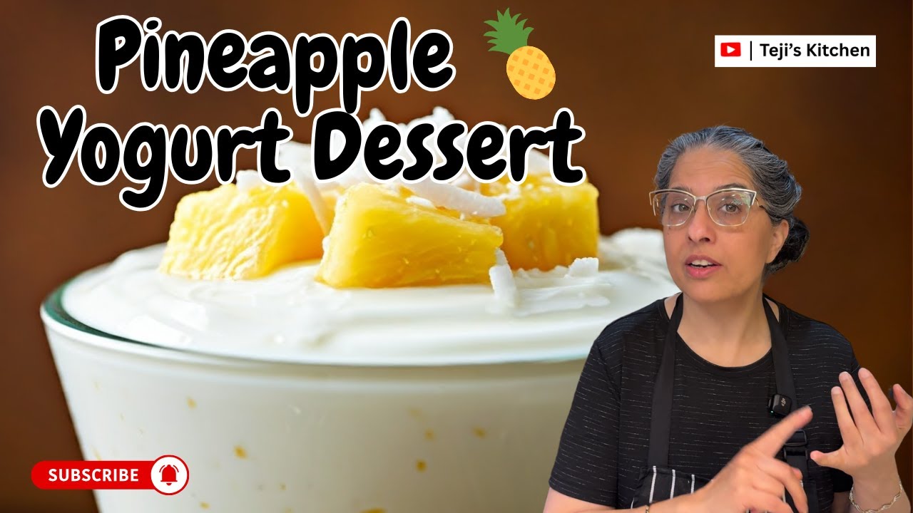 Tropical Pineapple Yogurt Dessert 🍍 Easy & Refreshing Healthy Summer Treat!