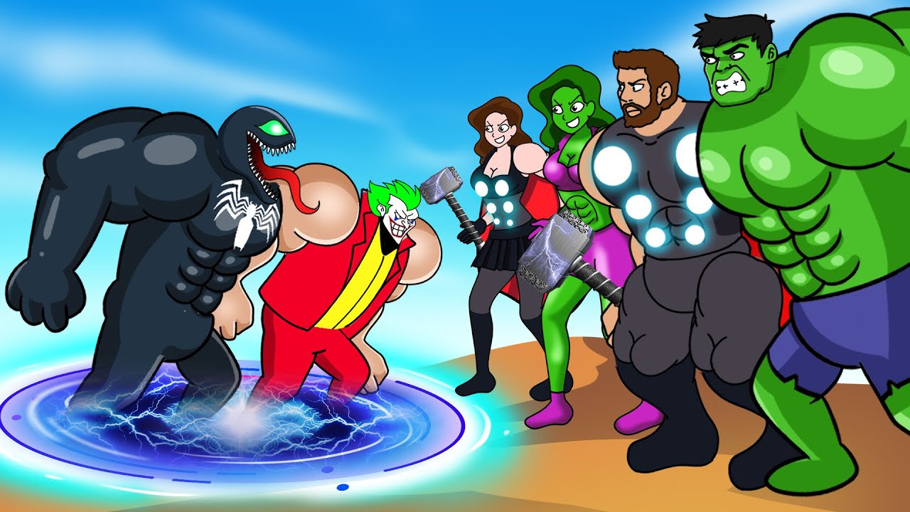 Evolution Of VENOM, JOKER & HULK FAMILY, THOR FAMILY Playing Squid Game 2 Animation | 몽어스 오징어 게임 2