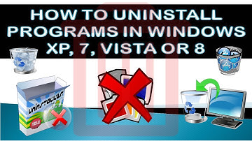 How to Uninstall a software or a Program from Windows 7/XP/8/Vistas