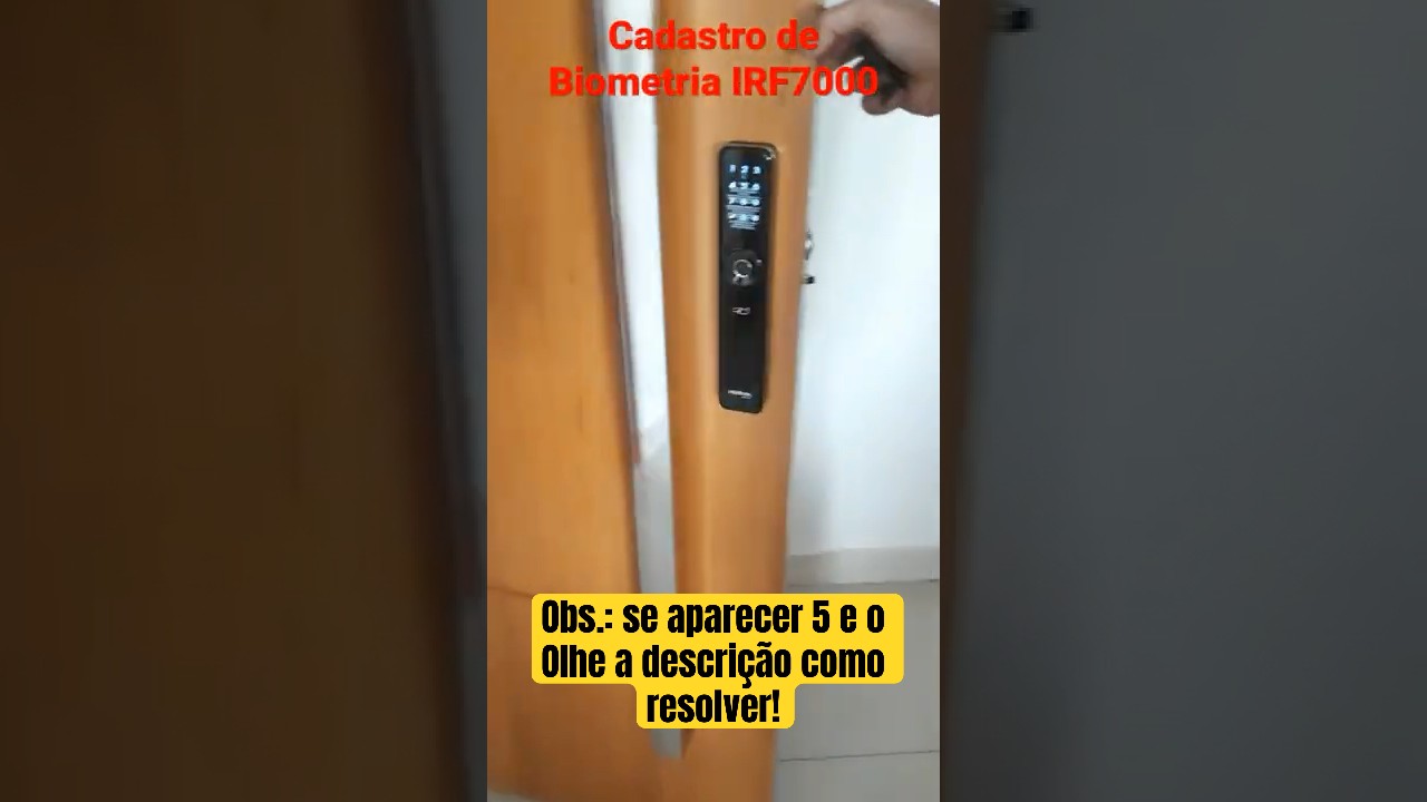 Aprenda a cadastrar Biometria na Smart Fechadura Digital IRF 7001 / 7000
