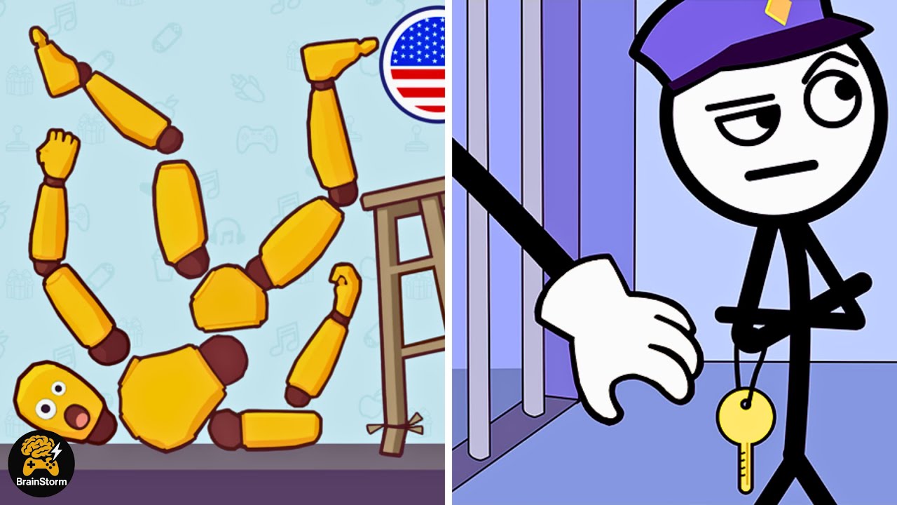 Thief Puzzle Vs Kick & Break The Ragdoll Games | Max Gameplay | BrainStorm EP-0850