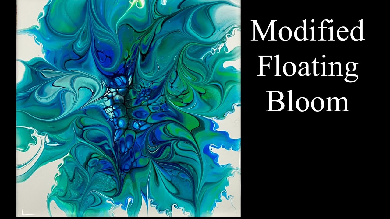 (1217) Modified Floating Bloom Technique, Acrylic Paint Pouring - YouTube