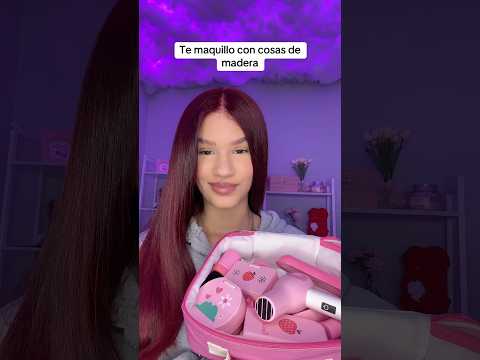 ASMR Te maquillo con cosas de madera 🪵💄 #asmr #maquillaje #asmrmaquillaje #woodentoys