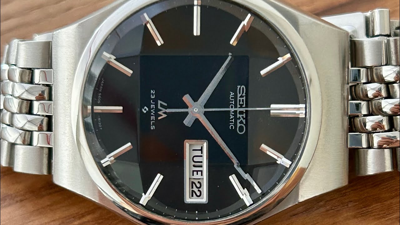 Rare Black Seiko LM 5606-8090 - Vintage 1975 w/ Service Proof