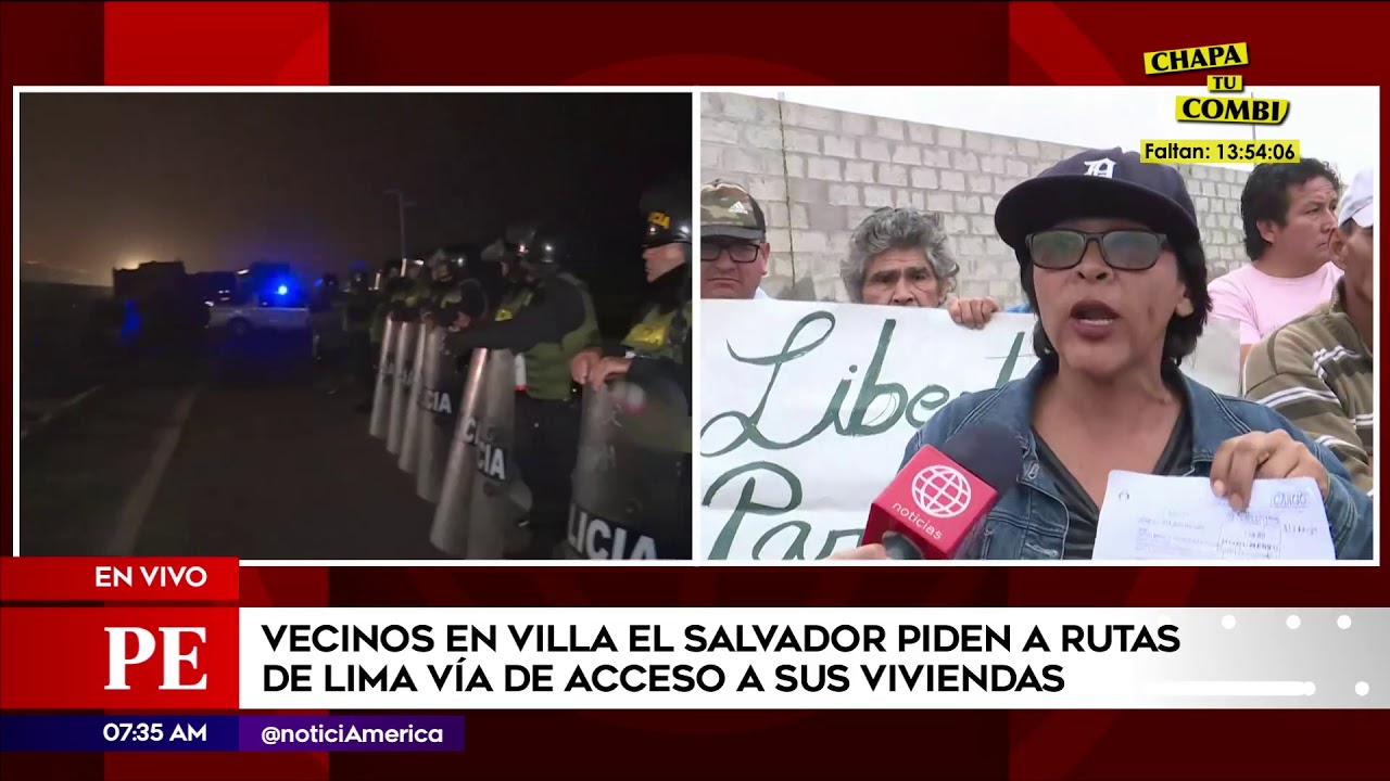 Primera Edición: vecinos exigen salida de sus casas a Rutas de Lima