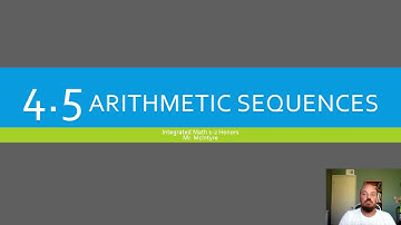 IM12H 4.5 Arithmetic Sequences