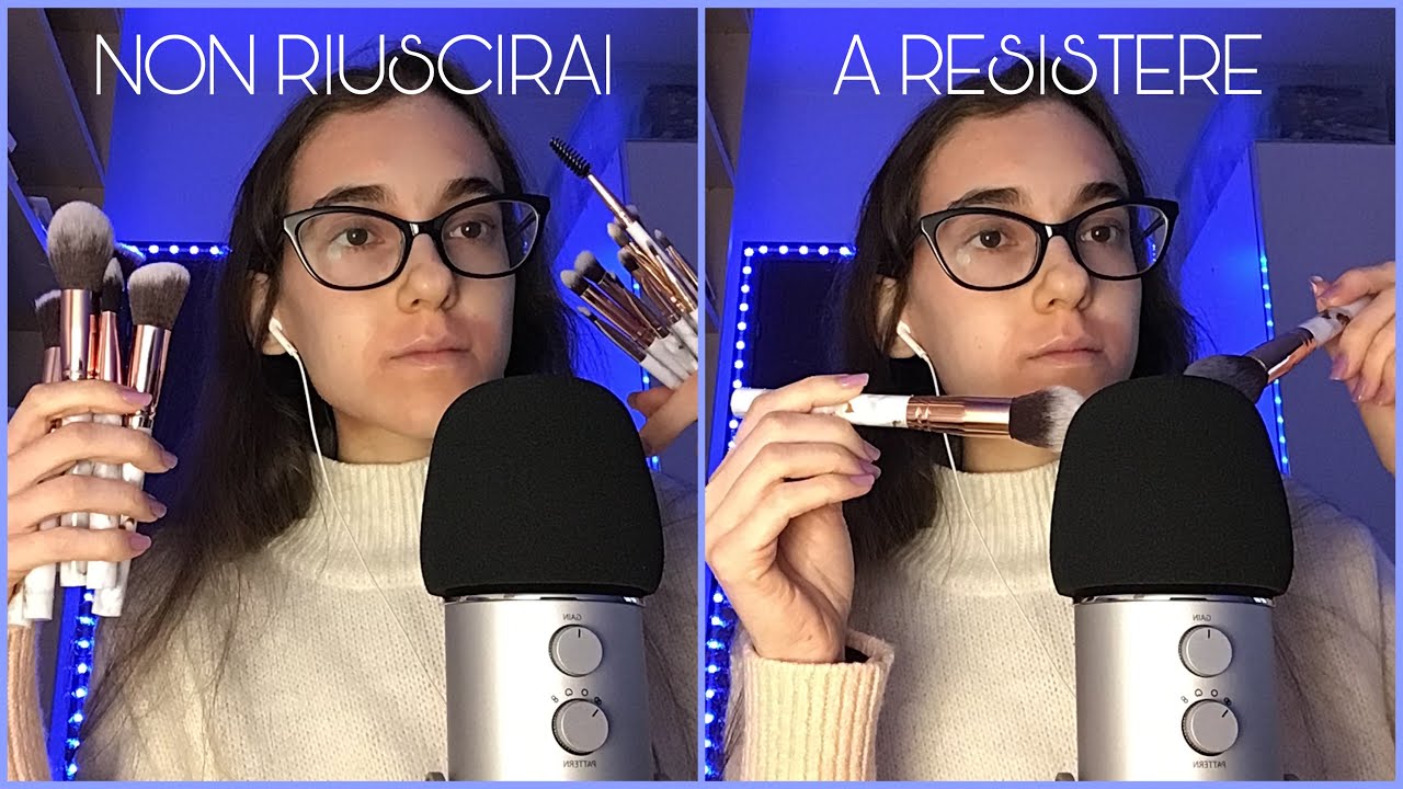 brushing microphone super soporifero coi nuovi pennelli | scommetto che dormirai 😴