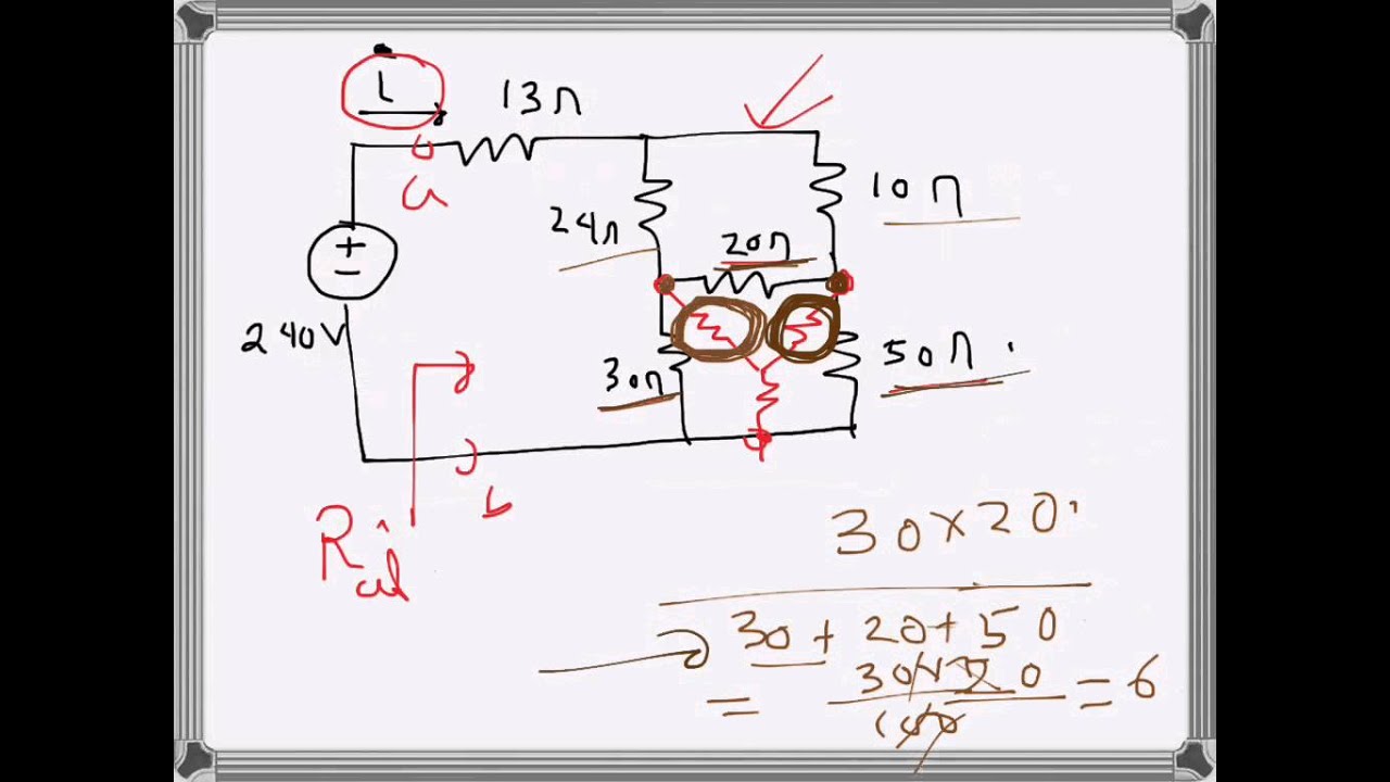 Electrical Engg CKT solving using equivalent resistance method