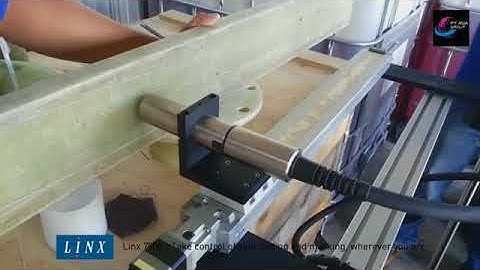 Linx 7900 CIJ printer for coding and marking onto Epoxy Fiberglass Filament wound of bar and valve
