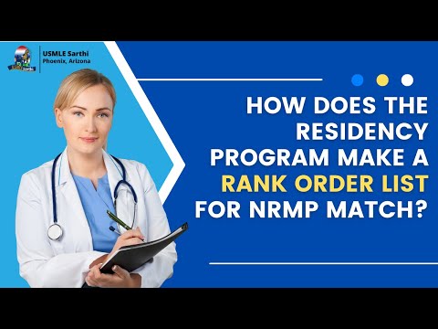 How does residency program make rank order list for NRMP match- Role of PD, scoring sheets