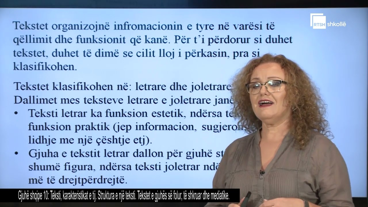 Teksti, karakteristikat e tij. Struktura e një teksti | Gjuhë shqipe 10
