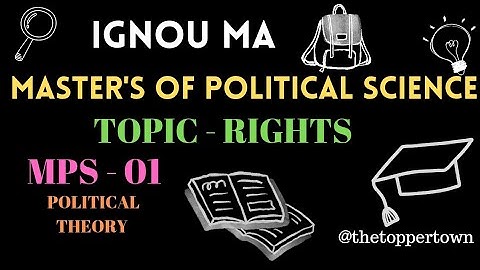 Unit - 3 RIGHTS | MPS-01 POLITICAL THEORY | | MASTERS OF POLITICAL SCIENCE | | IGNOU UGC NET UPSC