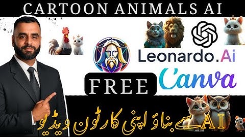 Create Cartoon Animal Videos with AI | ChatGPT + Leonardo.ai + Canva Full Tutorial