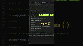 22. Tuples () in Python 📦 Lesson 19 #shorts