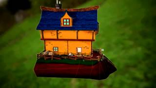 Low Poly House Turn Table