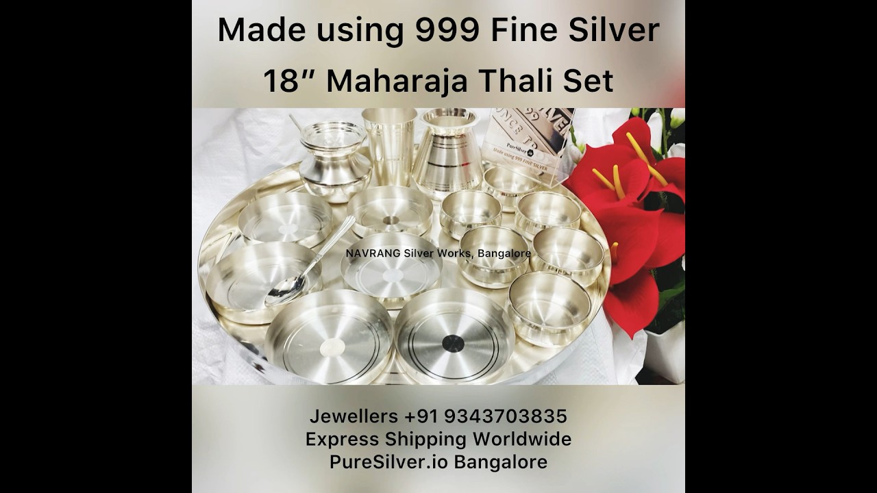 Big size silver dinner set for marriage