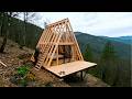 Man Builds an Awesome Mountain Cabin from Scratch | Start to Finish