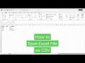 How to Save Excel File as CSV #exceltocsv #csv #exceltips