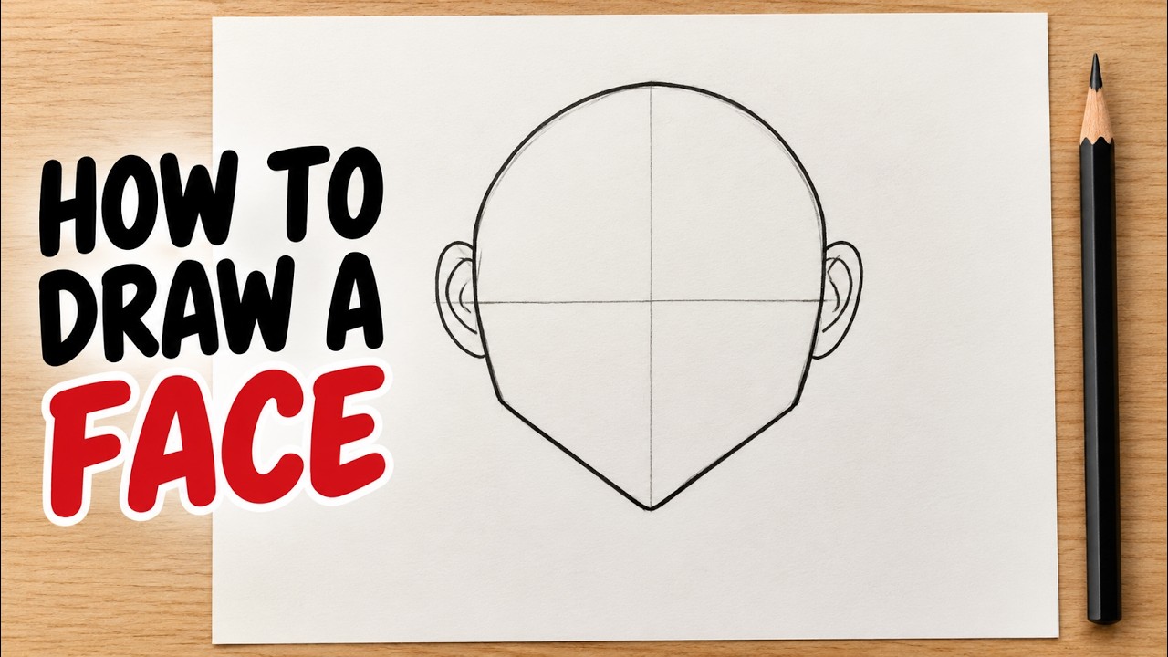 How to Draw a Basic Human Face ️ | Easy Step-by-Step Drawing for ...