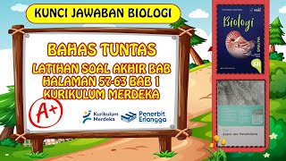 KUNCI JAWABAN BIOLOGI KELAS 12 BAB 1 LATIHAN SOAL AKHIR BAB HALAMAN 57-63 KURIKULUM MERDEKA