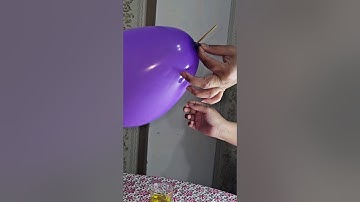 Balloon Stick Experiment |Unpoppable Balloon#shorts #trending #experiment