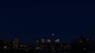 NYC Timelapse - Moonset and Sunrise - February 2, 2026