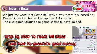 Game Dev Tycoon - Netflix - Step by Step on how to reach to 1M in Sales and generate good Money screenshot 5