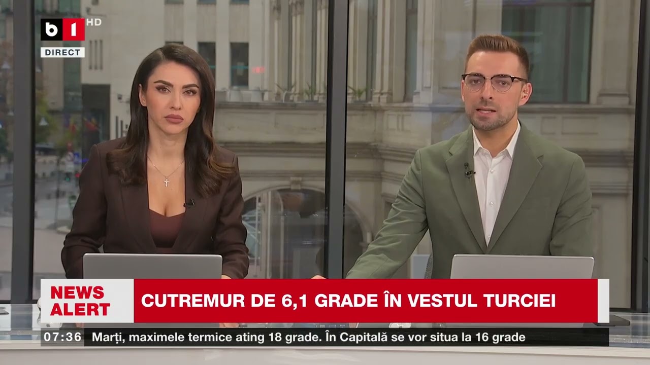 CUTREMUR DE 6,1 GRADE ÎN VESTUL TURCIEI  2 CLĂDIRI PRĂBUȘITE_Știri B1TV_28 oct. 2025