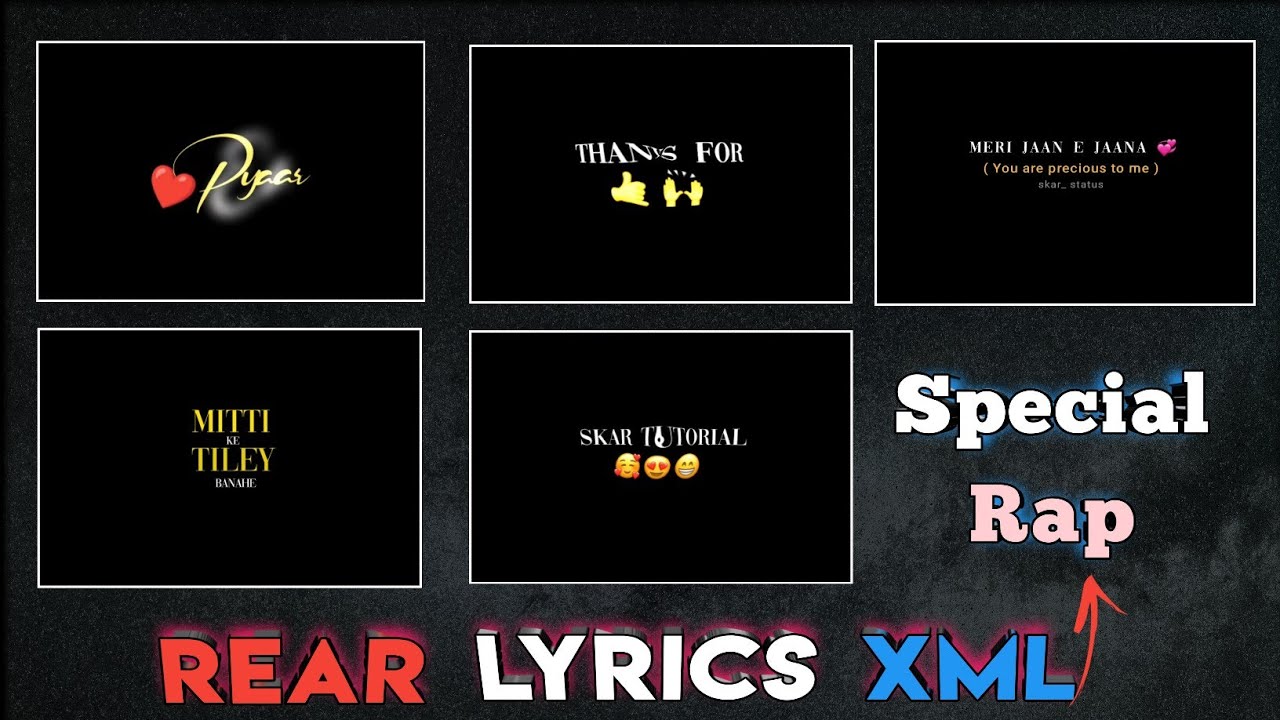 Rap Song Lyrics Xml Rear Lyrics Preset In Alight Motion YouTube