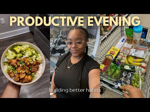 spend a productive evening with me ♡ | after work reset, gym, meal prep + cozy night