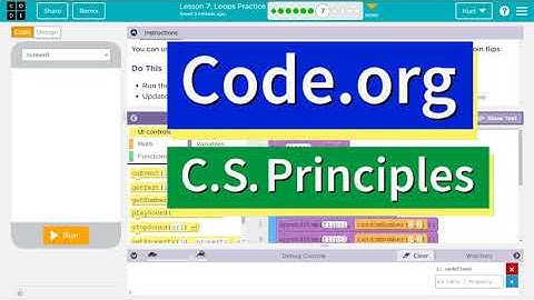 Code.org Lesson 7.7 Loops Practice | Tutorial with Answers | Unit 6 C.S. Principles