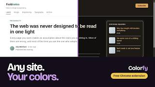 Information Colorfy 1.3.0 — recolor any website, and keep the colors Update