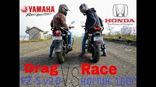 FZ-S v2.0 vs Hornet 160r | Drag Race