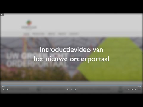 Introductievideo van het nieuwe orderportaal