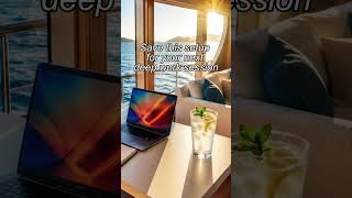 POV: Studying on a Luxury Yacht 🚤☀️ | 40Hz Deep Focus Setup #studymusic #adhd