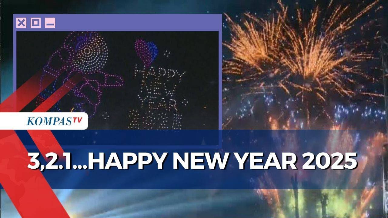 Detik-Detik Perayaan Tahun Baru 2025 di Jakarta, Tampilkan Pertunjukan Drone Spektakuler!