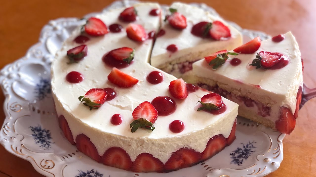 فريزيي بكريمة ديبلومات بجميع تفاصيلها !! |Tarte Fraisier/ Strawberry Cake From Scratch