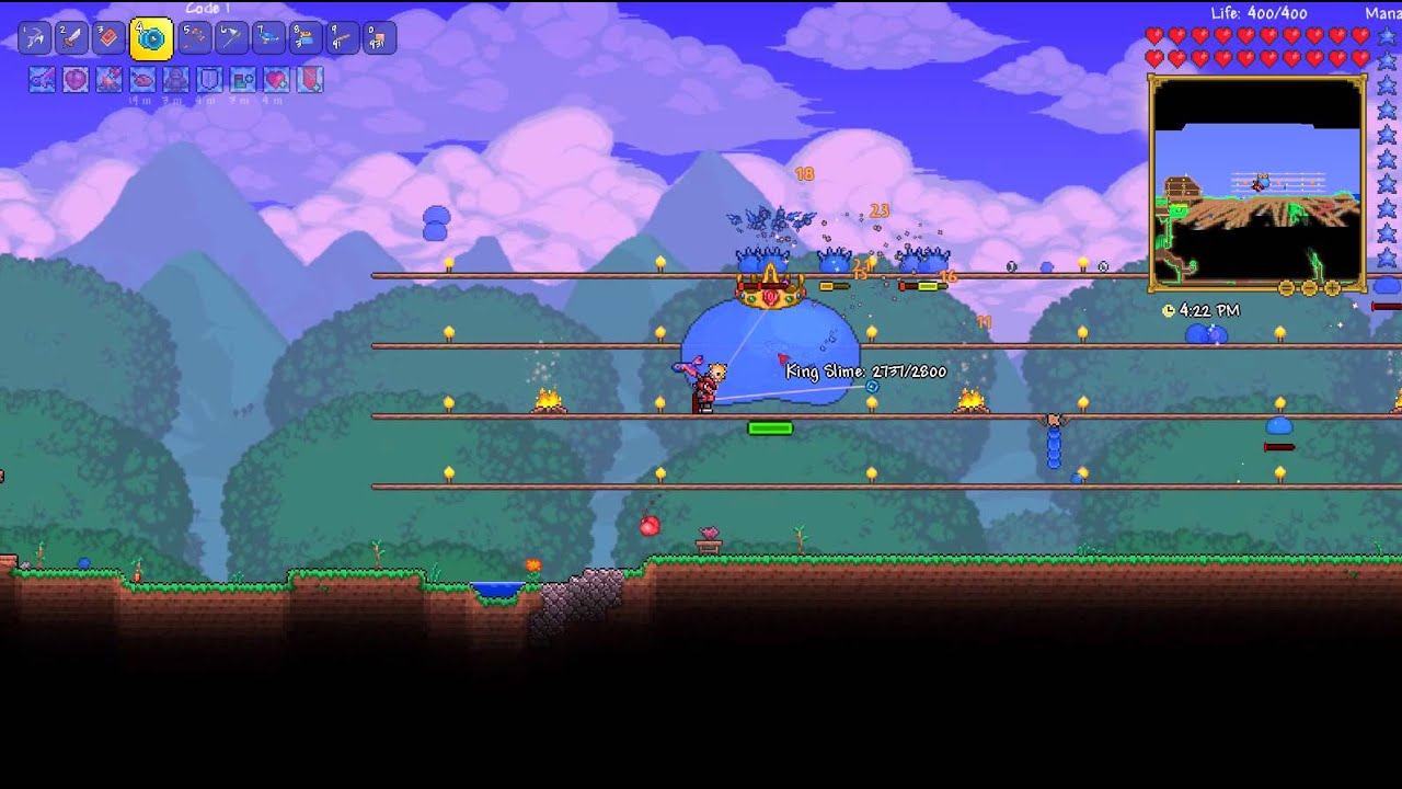 Карта со всеми слизнями в террарии