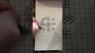 Creating a beautiful Celtic knot Celtic Cross #shorts #shortsvideo #art #drawing #livestream