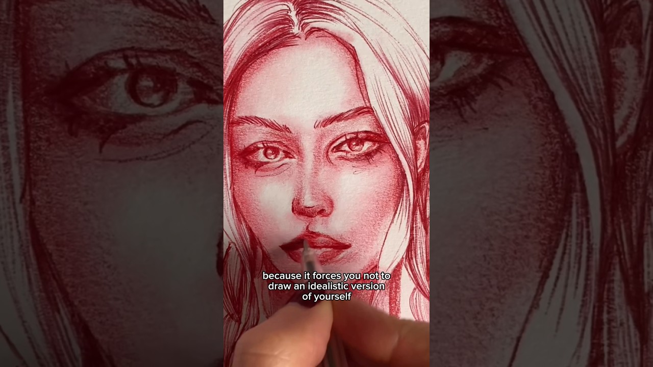 Drawing myself with no reference 😭